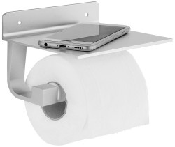 REA - Držiak toaletného papiera s poličkou strieborný 390175A (HOM-00551)
