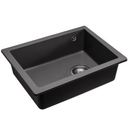 REA - Granitový drez Nels čierny (ZLE-00109)