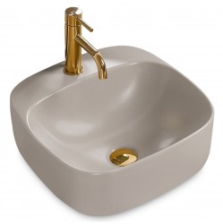 REA - Keramické umývadlo na dosku Luiza 42x42 cm šedé (REA-U9610)