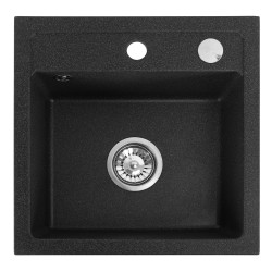 REA - Kuchynský drez WEST - čierna žula dots (ZLE-00115)