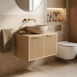 REA - Kúpeľňová skrinka pod umývadlo Core 60cm Beige (REA-M0406)