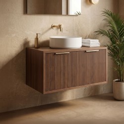 REA - Kúpeľňová skrinka pod umývadlo Core 80cm Brown (REA-M0412)