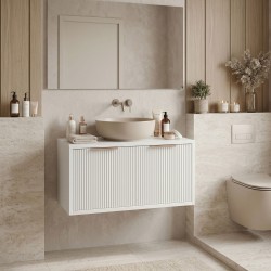 REA - Kúpeľňová skrinka pod umývadlo Core 80cm White (REA-M0401)
