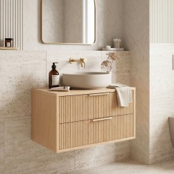 REA - Kúpeľňová skrinka pod umývadlo Mono 80cm Beige (REA-M0409)