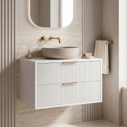 REA - Kúpeľňová skrinka pod umývadlo Mono 80cm White (REA-M0403)