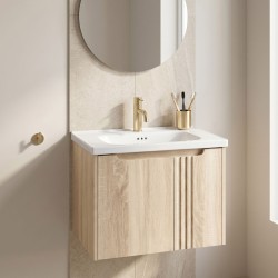 REA - Kúpeľňová skrinka s umývadlom Rivo DB86-60L-3 Light 60cm (REA-M0603)