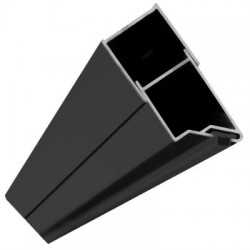 REA - Magnetický uzatvárací profil pre dvere Molier čierny (REA-K6395)