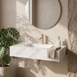REA - Nástenné umývadlo Aresa Grey Gold 80 (REA-U9960)