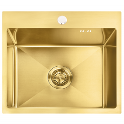 REA - Oceľový drez Leo 50 BRUSH GOLD (ZLE-06004)