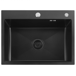 REA - Oceľový drez Liam Black (ZLE-06008)