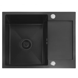 REA - Oceľový drez Paul Black (ZLE-06011)