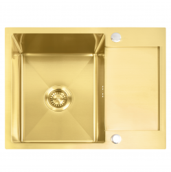 REA - Oceľový drez Paul BRUSH GOLD (ZLE-06010)