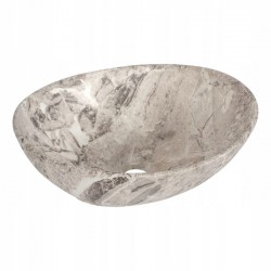 REA - Oválne umývadlo na dosku ATENA, imitácia kameňa 41,5 x 34,5 cm BASARO (BAS-U1008)