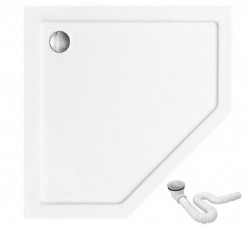REA - Päťuholníková sprchová vanička Diamond 90x90 biela (REA-K6522)