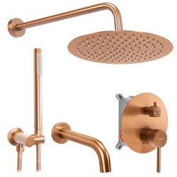 REA - Podomietková kúpeľňová sada LUNGO Copper Brush + BOX (REA-P8810)