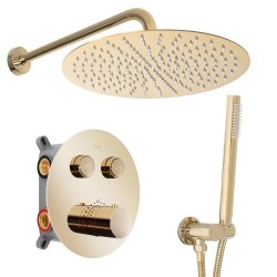 REA - Podomietková sprchová sada LUNGO - zlato + termostat + BOX (REA-P8550)