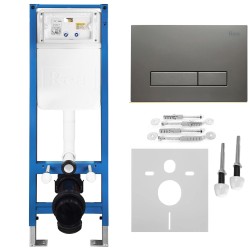 REA - Podomietkový Inštalačný Set Slim 024N pre WC s Tlačidlom HD Titan (KPL-E1634)