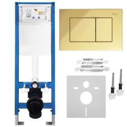 REA - Podomietkový Inštalačný Set Slim 024N pre WC s Tlačidlom J Gold (KPL-E1636)