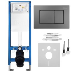 REA - Podomietkový Inštalačný Set Slim 024N pre WC s Tlačidlom J Titan (KPL-E1638)