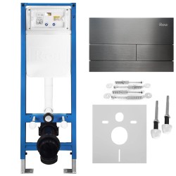 REA - Podomietkový Inštalačný Set Slim 024N pre WC s Tlačidlom T Titan (KPL-E1632)