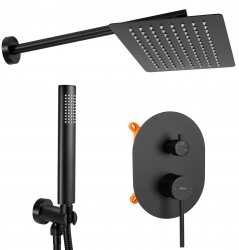 REA - Podomietkový sprchový set OVAL čierna BOX (REA-P8467)
