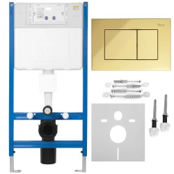 REA - Podomietkový WC systém K011A-Q + tlačidlá J Gold (KPL-E0636)