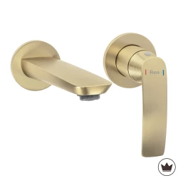 REA - Podomítková umyvadlová baterie Como Brush Gold + BOX (REA-B9768)