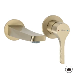 REA - Podomítková umyvadlová baterie Maxim Brush Gold + BOX (REA-B2301)