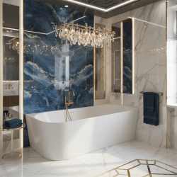 REA - Rohová akrylátová vaňa Bellanto Slim 170 Pravá (REA-W0132)