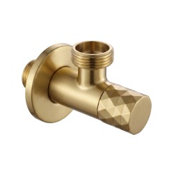 REA - Rohový ventil Diamond 03 1/2" x 3/4" Brush Gold (REA-03618)