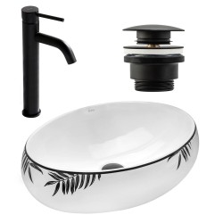 REA/S - SET umývadlo na dosku + batéria + klik klak (KPL-09997)