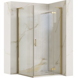 REA/S - Sprchová kabína Hugo 90x90 Gold Brush Dvere: 90 Stena: 90 (KPL-K8413)