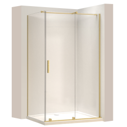 REA/S - Sprchová kabína Montana Gold Brush 100x100 (KPL-K2509)
