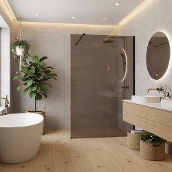 REA/S - Sprchová zástena Flexi Brown / Black 120 (KPL-K99170)