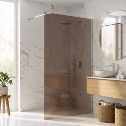 REA/S - Sprchová zástena Flexi Brown / Chrome 120 (KPL-K99070)