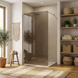 REA/S - Sprchová zástena Flexi Brown / Chrome 90 (KPL-K99073)