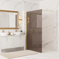 REA/S - Sprchová zástena Flexi Brown / Gold 90 (KPL-K99673)