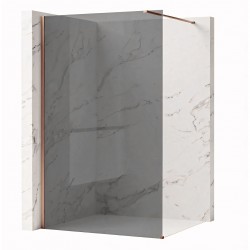 REA/S - Sprchová zástena Flexi Grey / Brush Copper 80 (KPL-K99386)