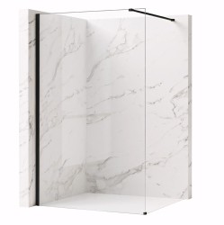 REA/S - Sprchová zástena Flexi Transparent / Black 140 (KPL-K99177)