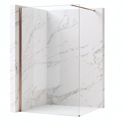 REA/S - Sprchová zástena Flexi Transparent / Brush Copper 140 (KPL-K99377)