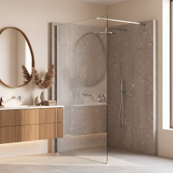 REA/S - Sprchová zástena Flexi Transparent / Chrome 120 (KPL-K99060)