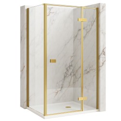 REA/S - Sprchovací kút Atlas 120x80 Brush Gold vpravo (KPL-K4377)