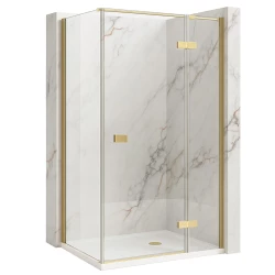 REA/S - Sprchovací kút Atlas 120x80 Brush Gold vpravo (KPL-K4377)