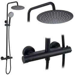 REA - Sprchová sada bez výtoku s termostatom Lungo Black (REA-P6733)