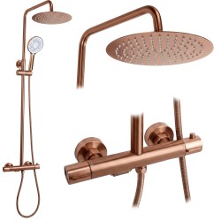 REA - Sprchová sada s termostatom Drop Brush Copper (REA-P9670)