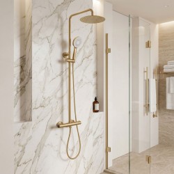 REA - Sprchová sada s termostatom Drop Brush Gold (REA-P9662)