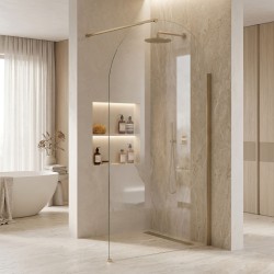 REA - Sprchová zástena Heaven Brush Gold 100 (REA-K6684)