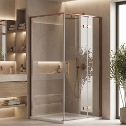 REA - Sprchovací kút Bruno 90x90 Brush Copper (REA-K3602)