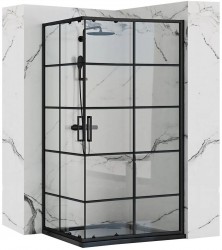 REA - Sprchovací kút Concept Black 80x100 (REA-K6389)
