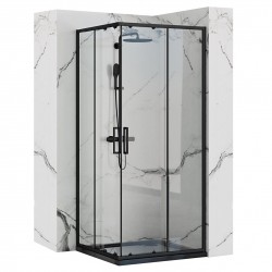 REA - Sprchovací kút Punto 80x80 čierny (REA-K4800)